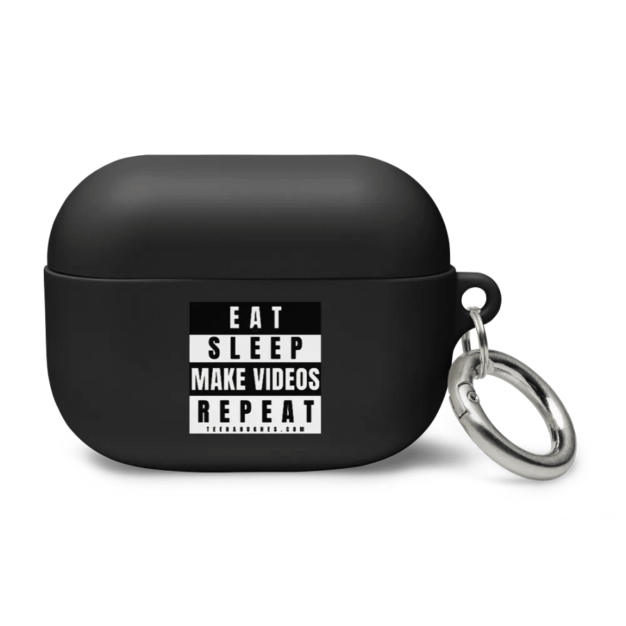 Eat Sleep Make Videos Repeat – Black Earpods Case product image (1)
