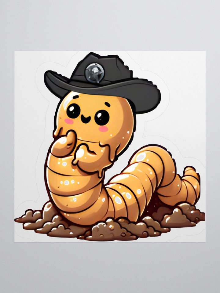 Greasy Little Worm [G.L.W.] KissCut Sticker product image (1)