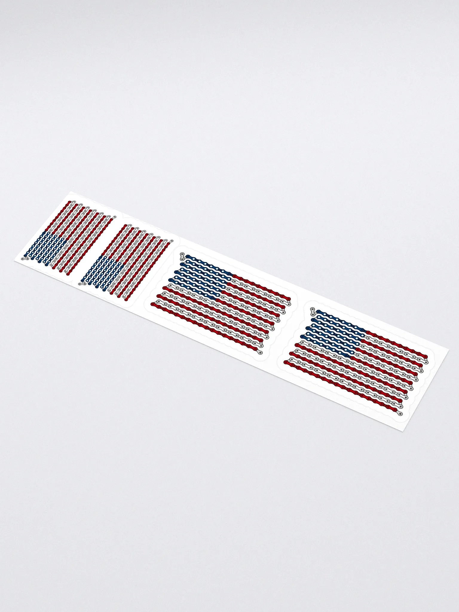 USA 50 States Bike Chain Flag Stickers, Mixed Size 4 Pack product image (1)