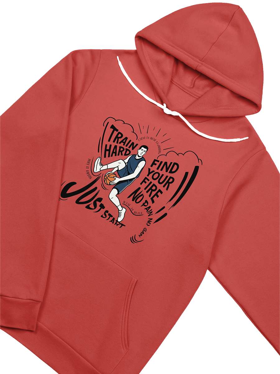 Adult Motivational Hoodie – Train Hard. Find Your Fire. Just Start. product image (2)