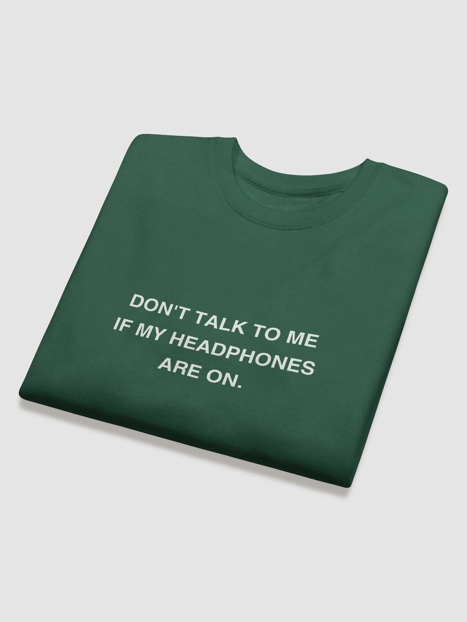 HEADPHONES ON printed cotton crewneck product image (4)