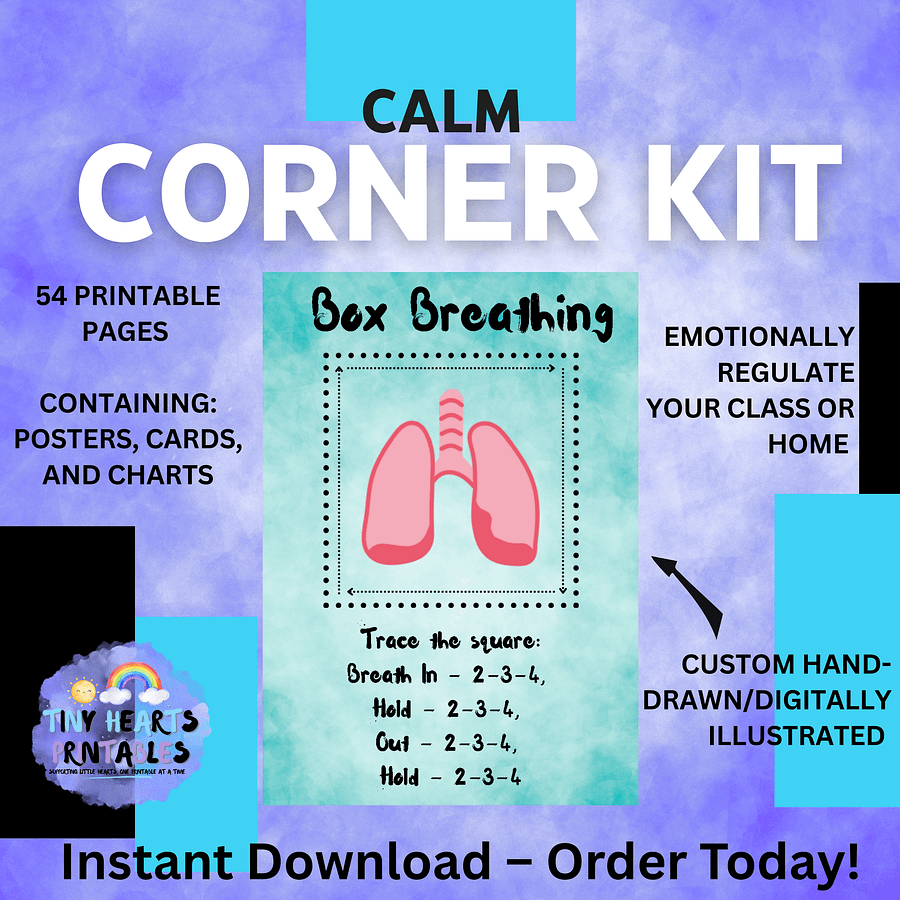Emotions & Regulation Printable Bundle | Zones of Regulation Posters, Calming Cards, Visuals, Communication Cards SEN EYFS product image (7)