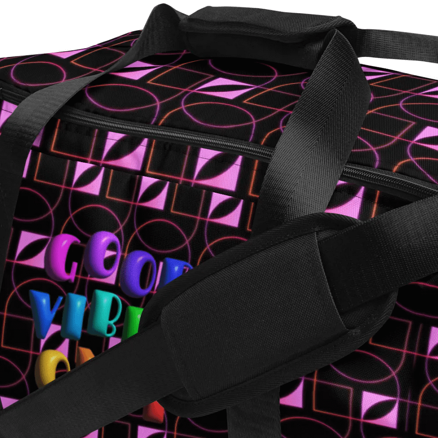 GOOD VIBE ONLY DUFFLE BAG BLACK-PINK product image (6)