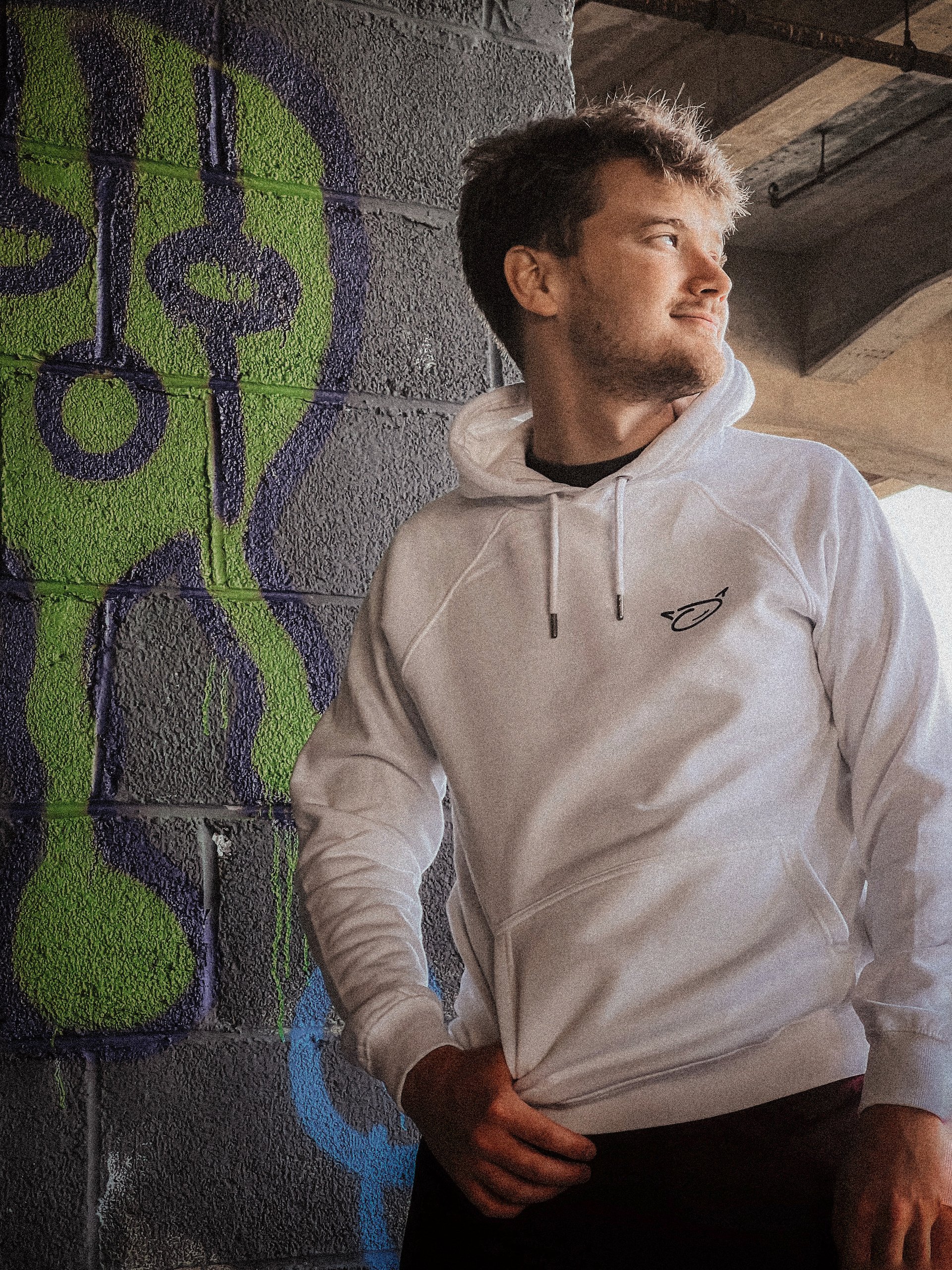 "Struggler" Eco Raglan Hoodie [LIGHT] product image (3)