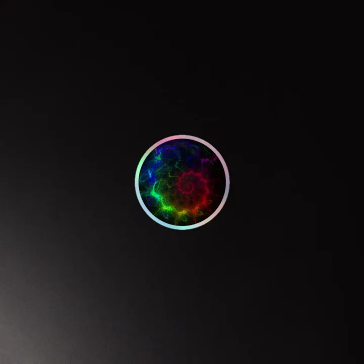 Fractal Chakra Kiss-Cut Holographic Sticker product image (2)