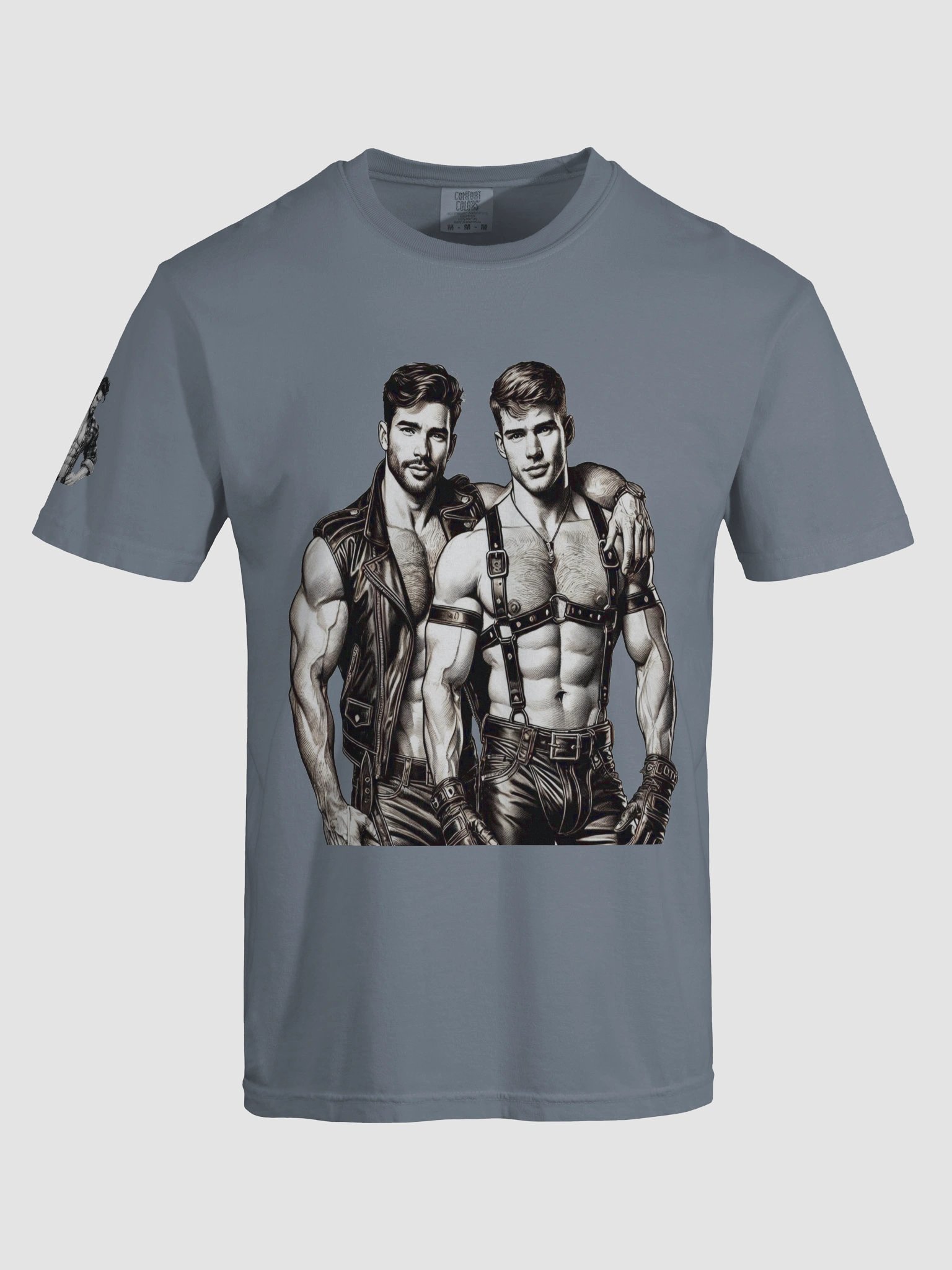 Gay Leather Bar Pride "Hank & Joe" San Francisco Pride Graphic Design T Shirt product image (91)