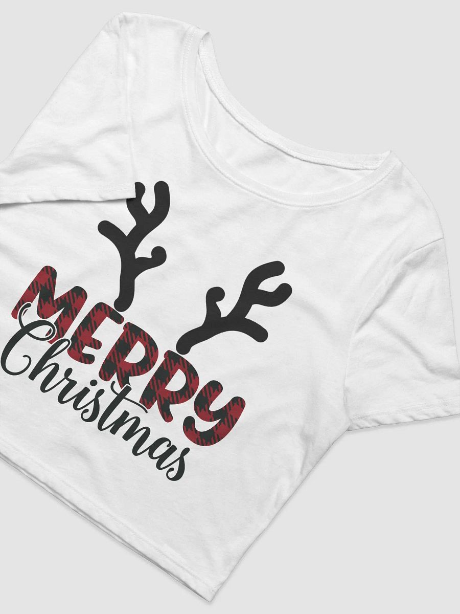 Merry Christmas Antler Cropped Tee product image (3)