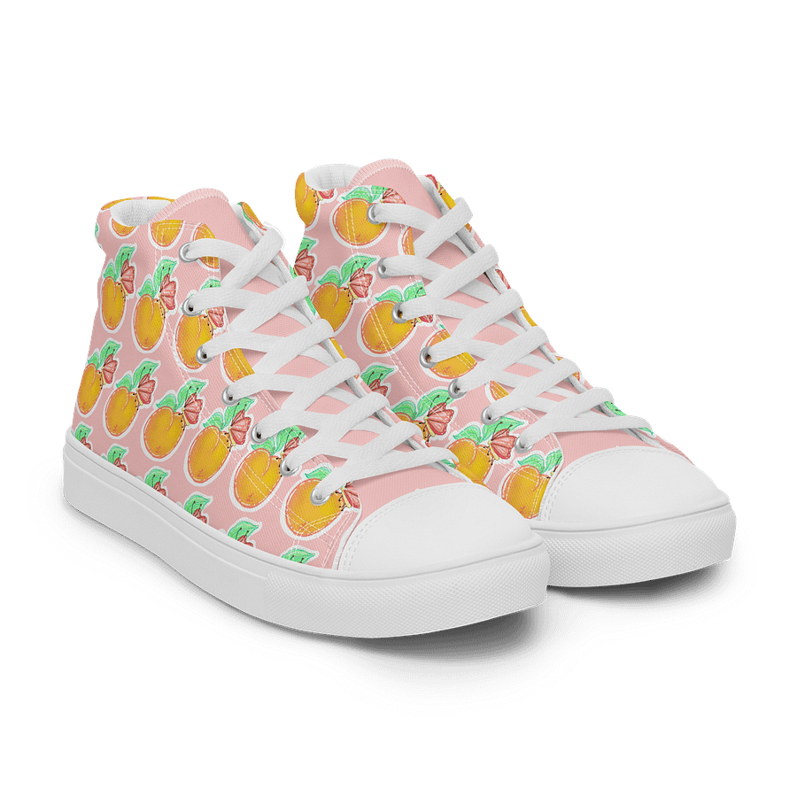 Peachy butterfly Retro High Tops product image (8)
