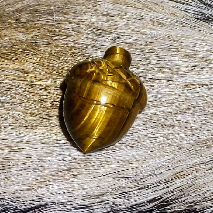 Small 1 Inch Golden Tigers Eye Acorn product image (1)