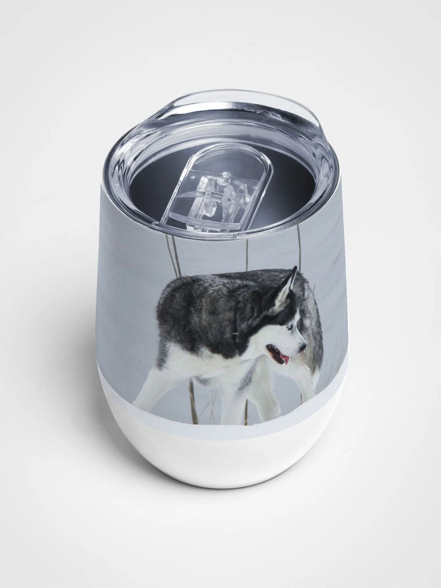 Wine Tumbler - Blue Eye Siberian Husky in the Snow product image (1)