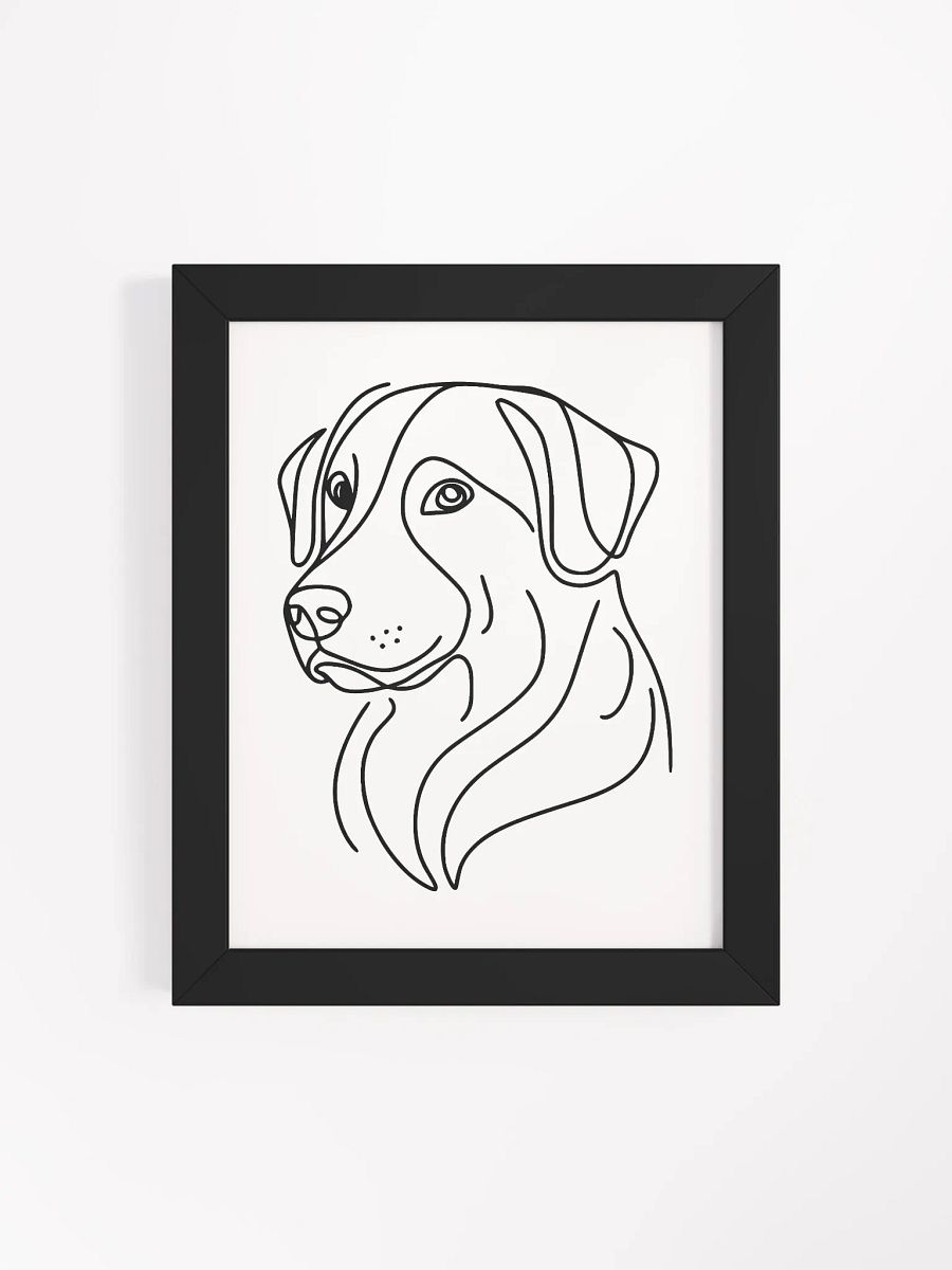 Minimalist Dog Line Art - Framed High-Quality Matte Poster product image (120)