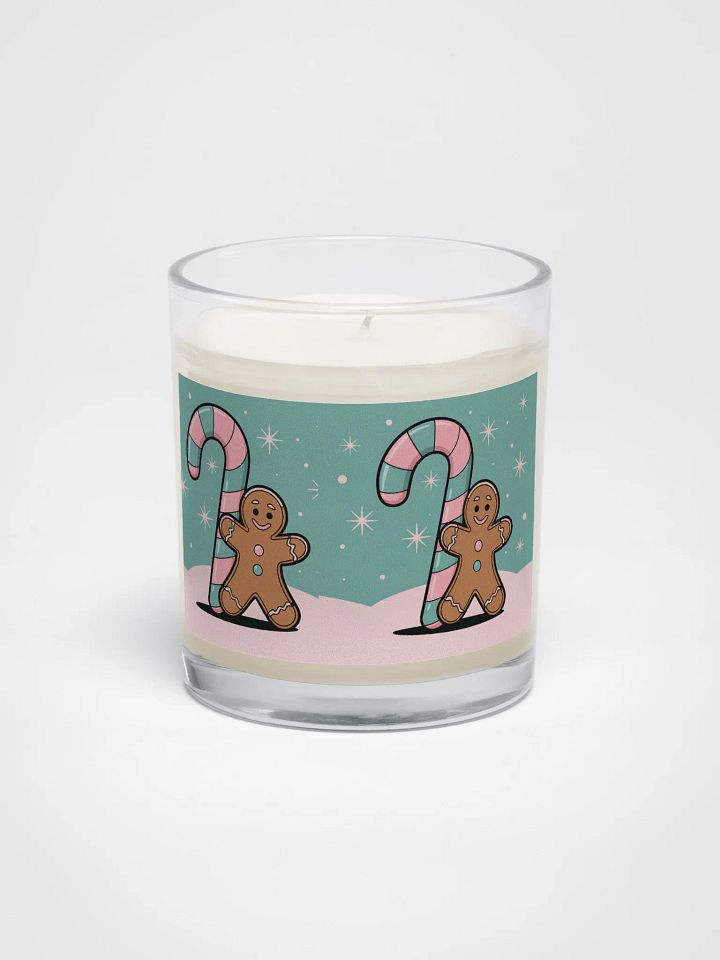 Festive Candy Cane and Gingerbread Man Soy Wax Candle product image (1)
