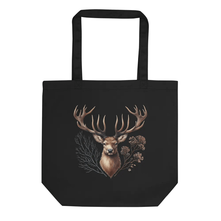 Stag Antlers Botanical Tote Bag product image (1)