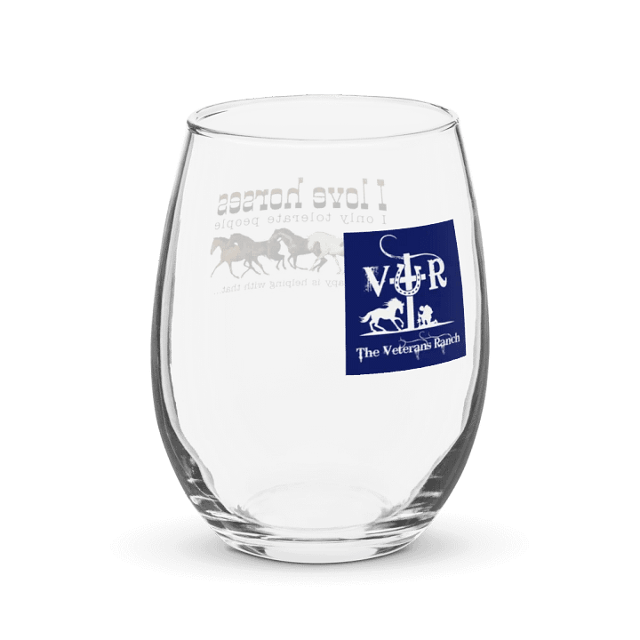 I Love Horses Stemless Wine Glass product image (2)