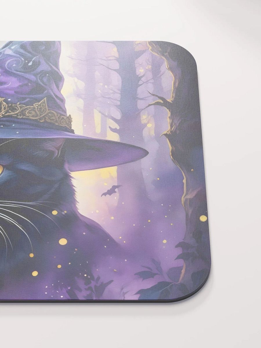 Black Cat In Wizard Hat Mouse Pad product image (6)