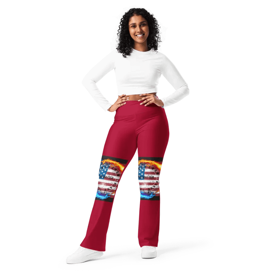flare leggings- red product image (9)