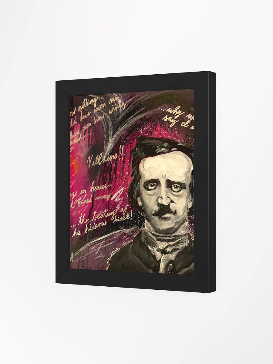 Edgar Allen Poe Heart Framed Print product image (3)