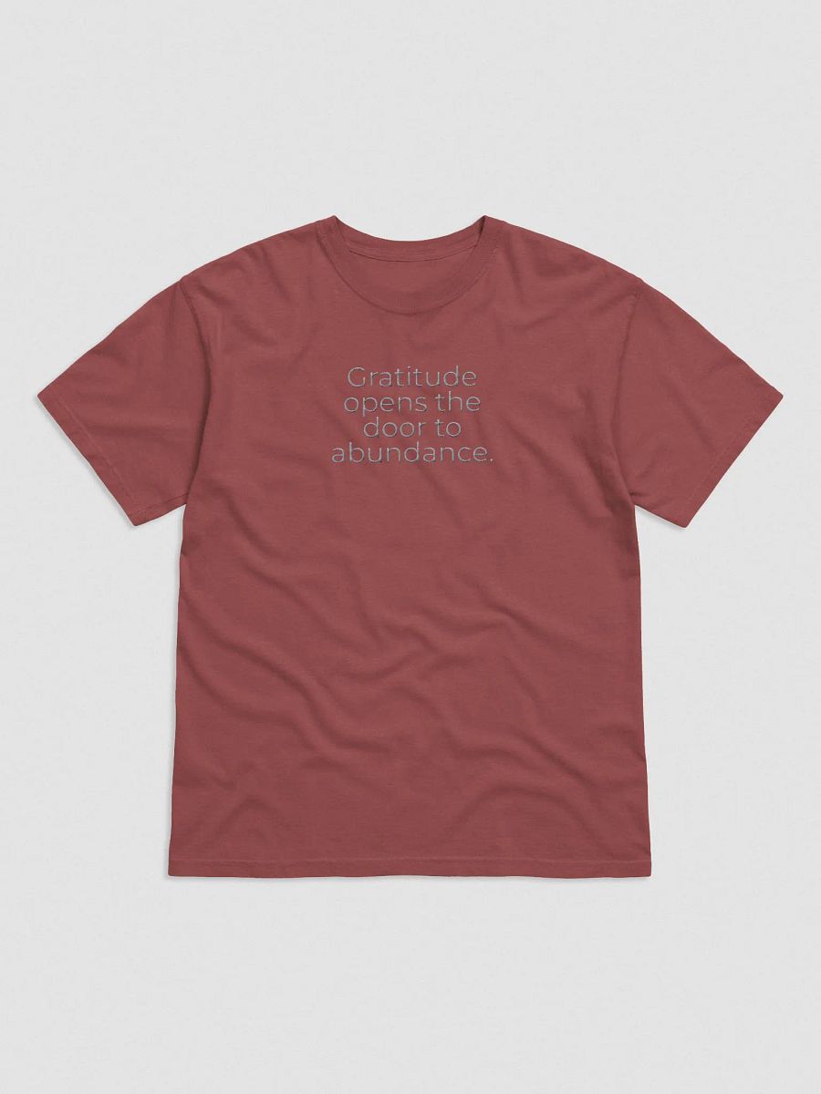 Comfort Colors® Embroidered T-Shirt - Gratitude Opens the Door to Abundance product image (1)