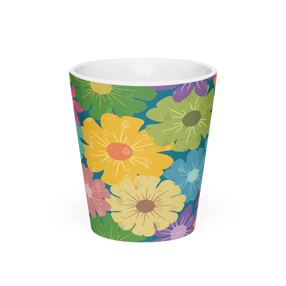 Vibrant Daisy Floral Design Latte Mug product image (3)