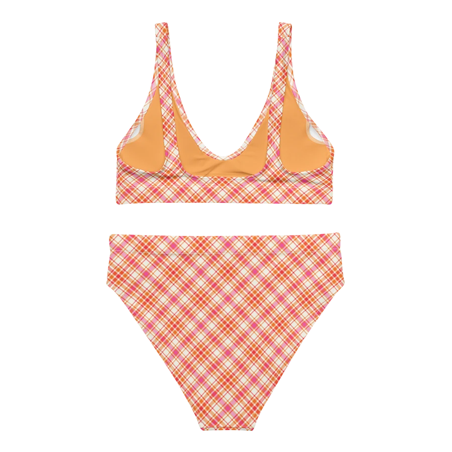 Orange and Hot Pink Plaid Bikini product image (4)