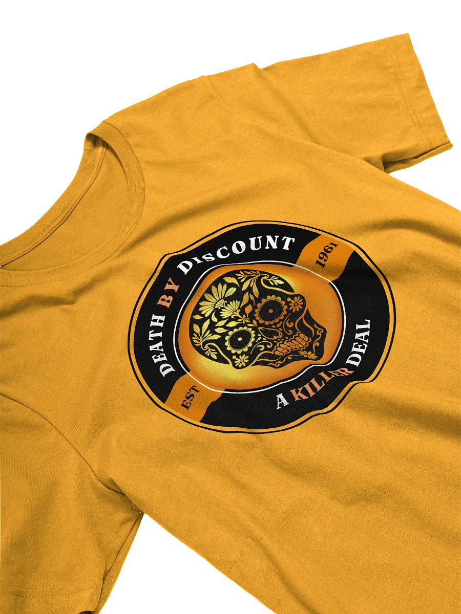 Death by Discount - A Killer Deal Gold Graphic T-Shirt product image (8)