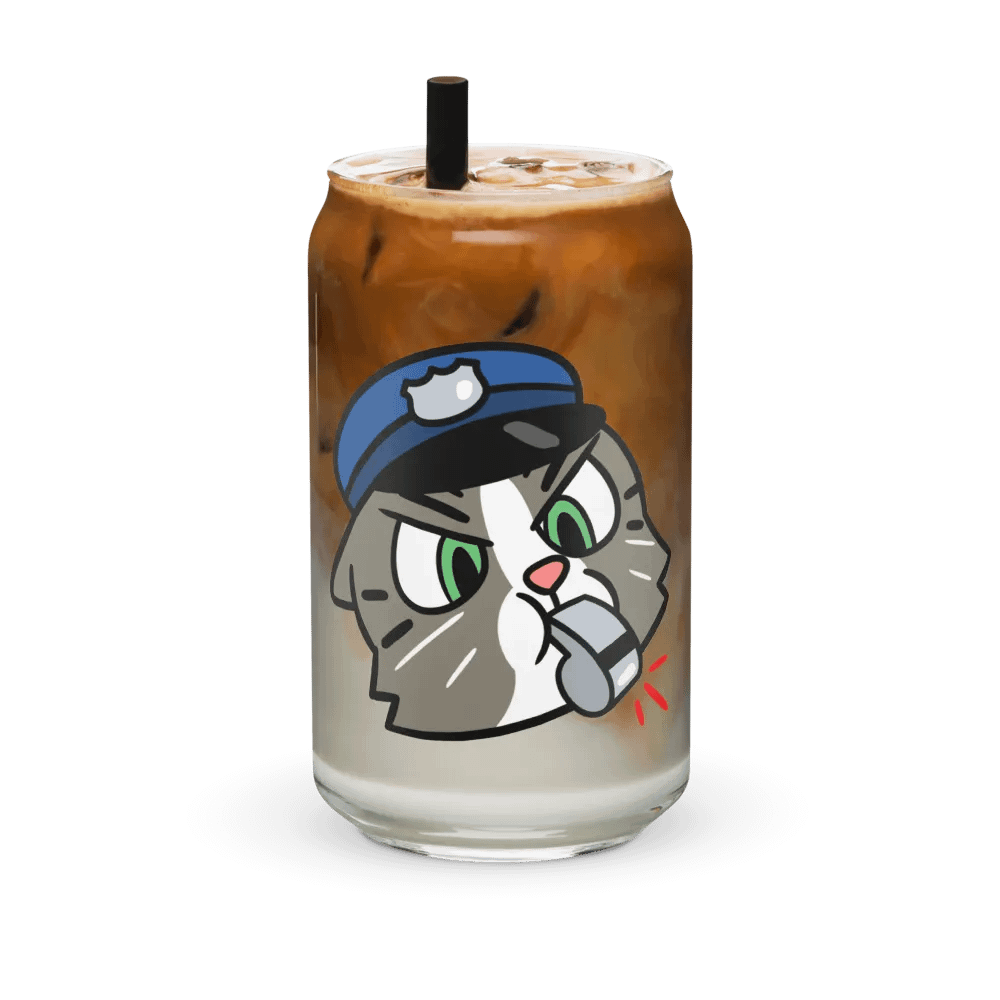 Officer Kitty Cat Can-Shaped Glass product image (36)