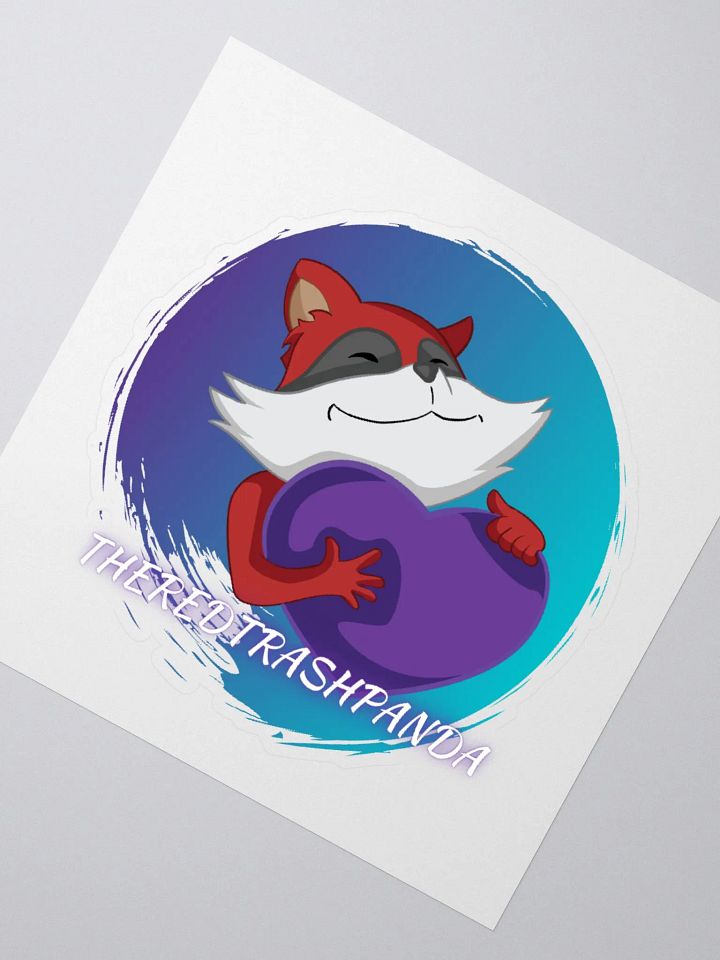 Red Trash Panda Love Sticker product image (7)