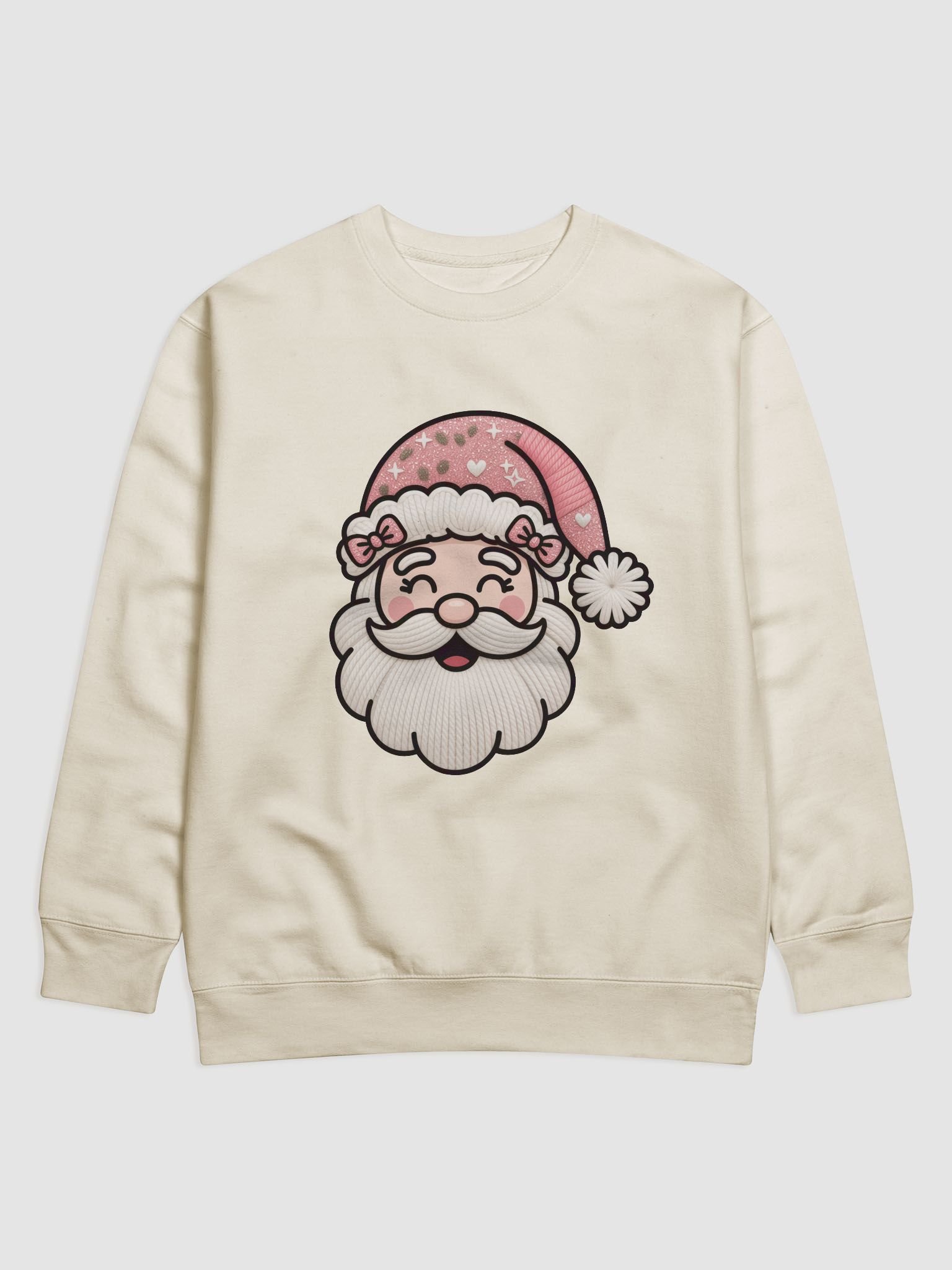 Cheerful Santa Heavyweight Cotton Sweatshirt | Classic Holiday Crewneck product image (1)