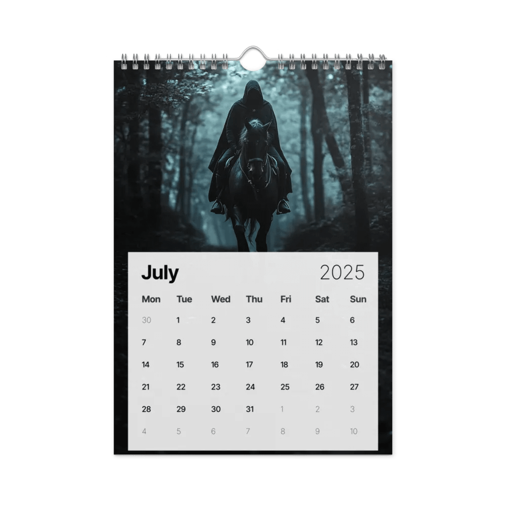 Dark Rider Wall Calendar (2025) by Allcolor product image (8)
