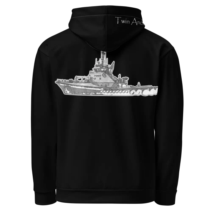 Black Foss tug Sketch Hoodie product image (1)