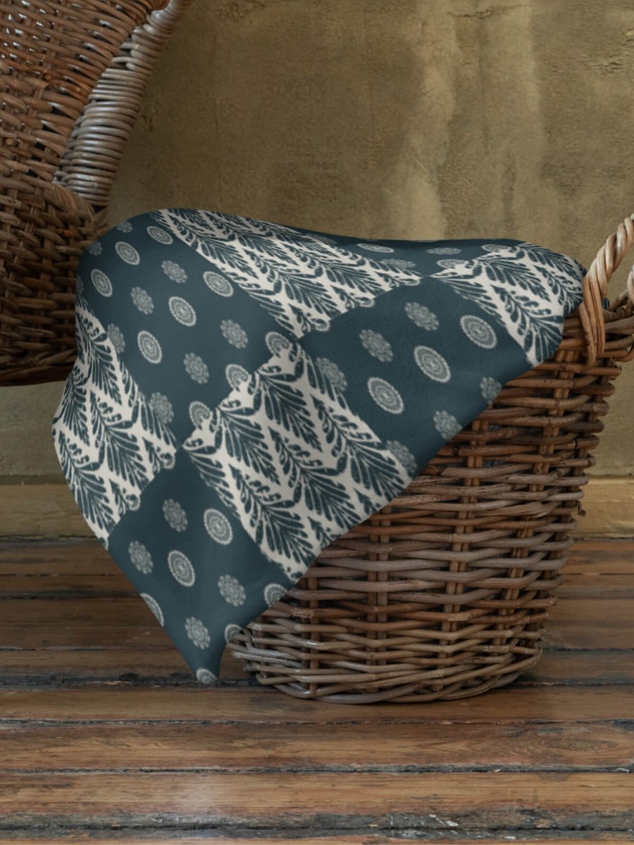 Boho Patchwork Dark Slate Grey Throw Blanket product image (3)