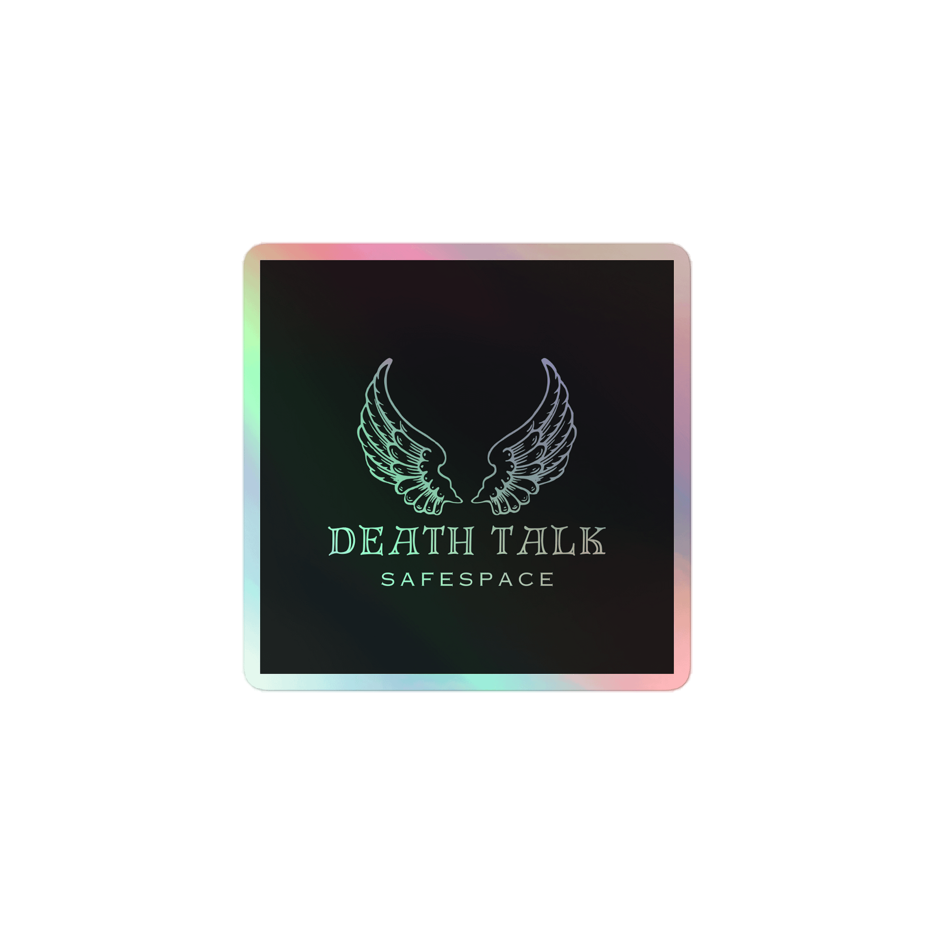 Holographic Sticker Set: Death Talk Safespace (Angel Wings) product image (1)