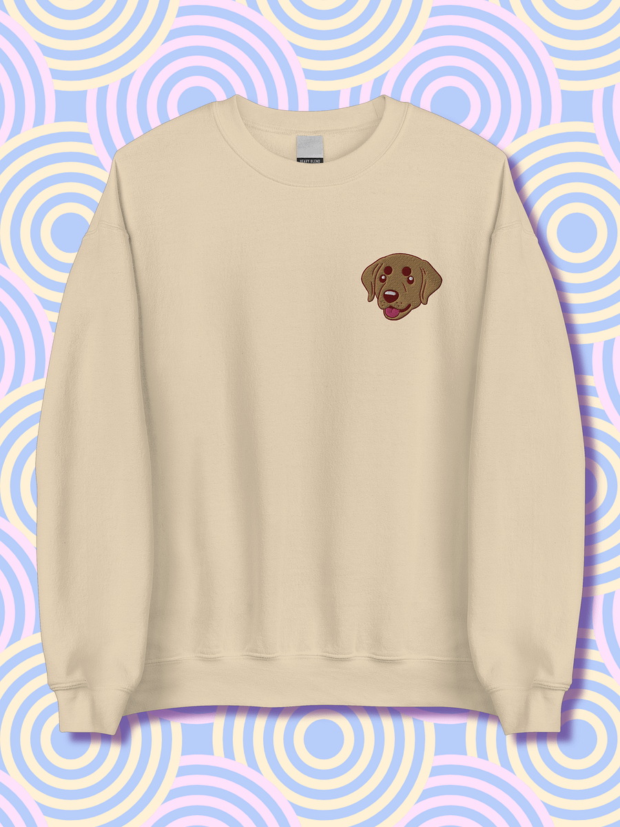 Happy Labrador retriever Pup Embroidered Crewneck product image (1)