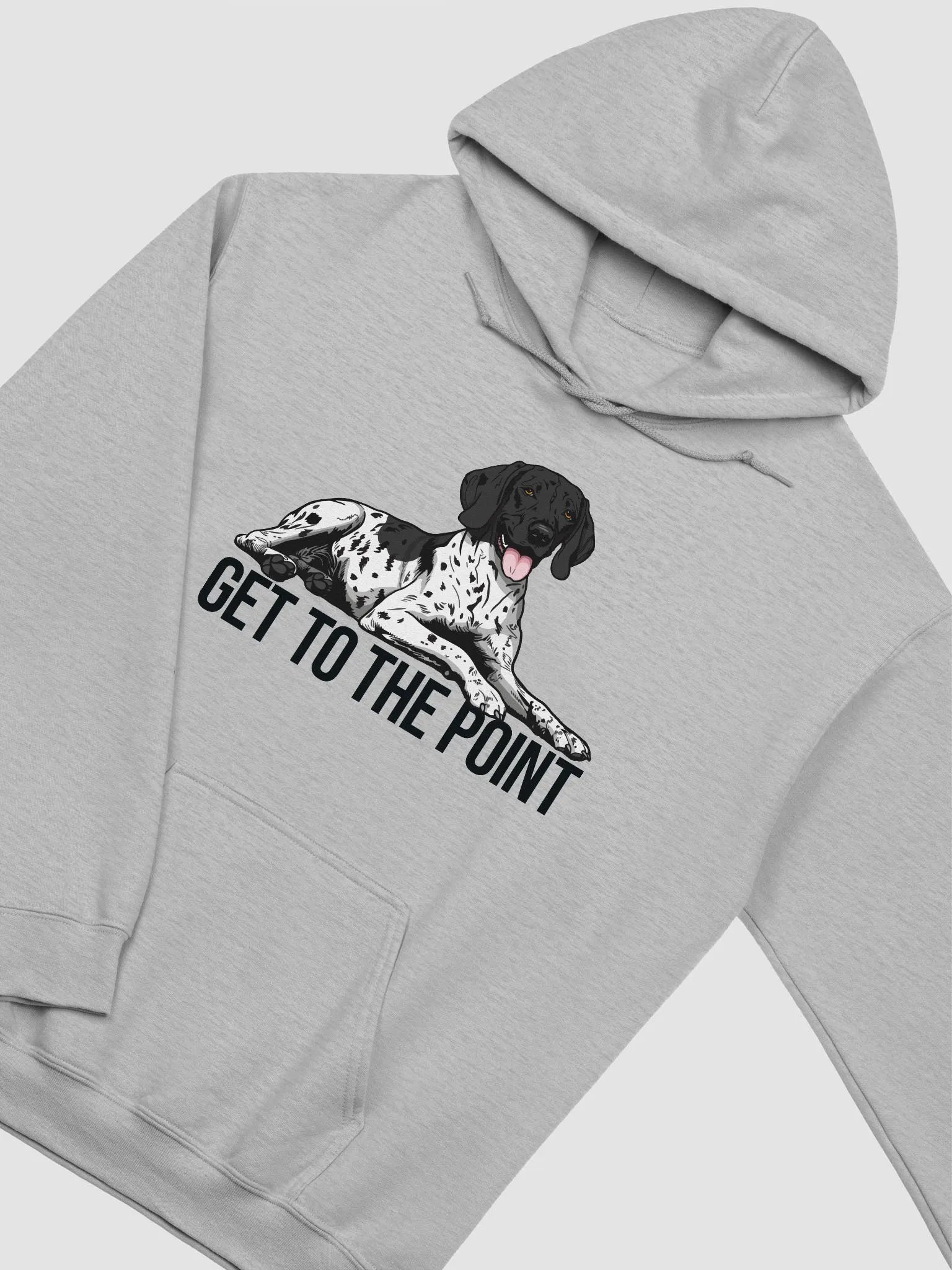 Get to the Point Hooded Sweatshirt of a German Shorthaired Pointer(Black Roan) | Funny Hoodie for GSP Paw-rents product image (39)