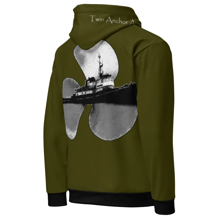 Green Three blade prop & Jack tug Hoodie product image (8)
