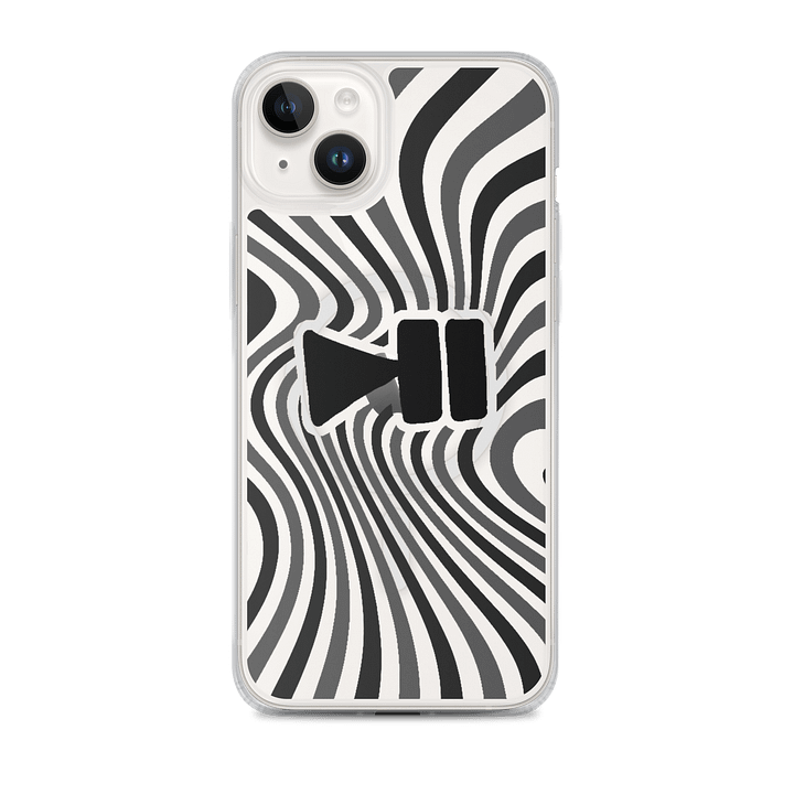 Clear Case iPhone Wavy Dark Grey - PleyPoze product image (1)
