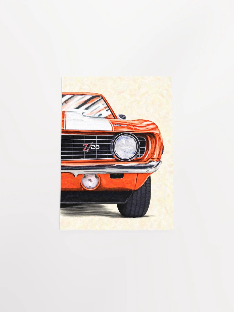 1969 Camaro Artwork – Classic Hugger Orange Matte Poster product image (32)