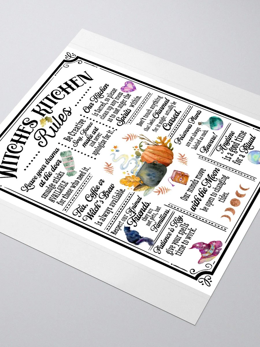 Witches Kitchen Rules STICKER - Witchy, Kitchen Witch, Magic Kitchen Gift product image (3)