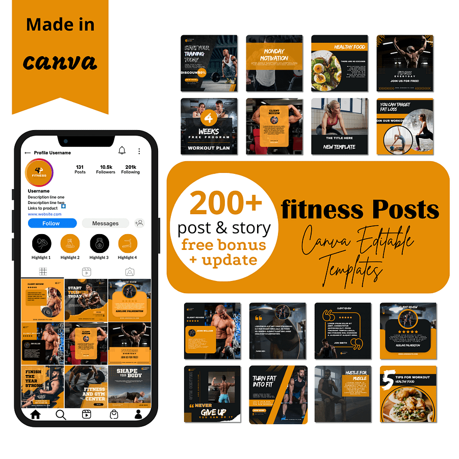 Instagram Gym & Fitness Templates product image (1)