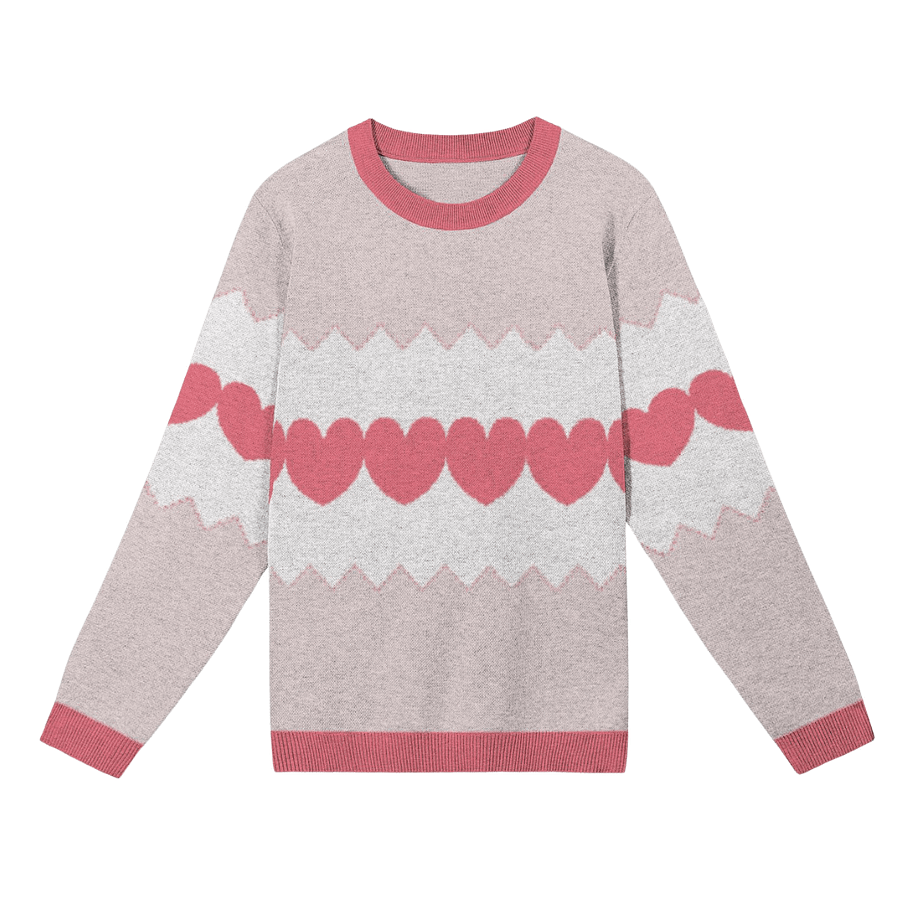 Line of Hearts Knitted Classic Sweater product image (1)
