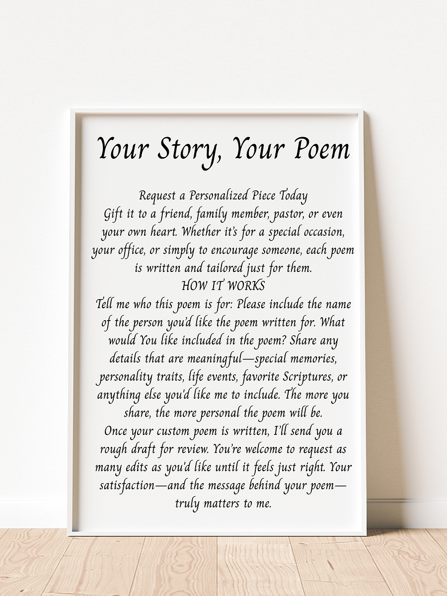 Custom Poem with Title at the Top product image (3)