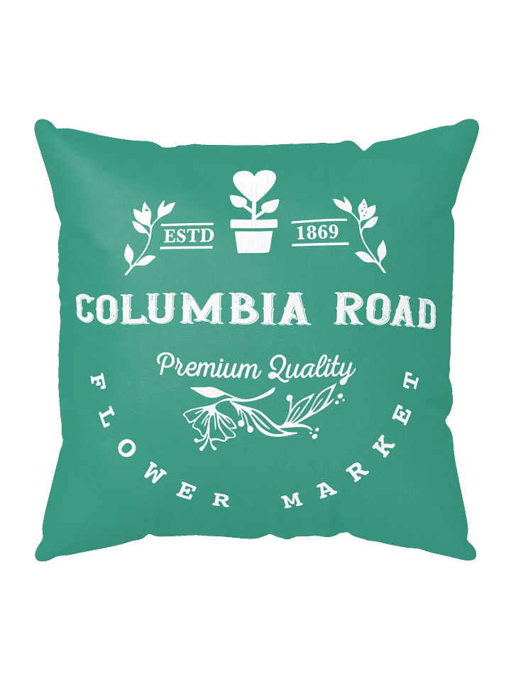 Columbia Road Market Logo Print Pillow (Light Teal) product image (1)