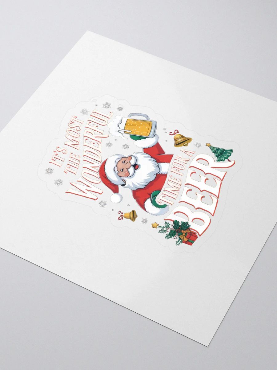 Santa’s Holiday Cheers Kiss Cut Stickers product image (3)