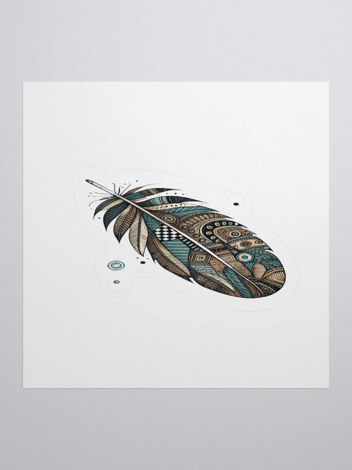 Bohemian Feather Kiss Cut Stickers product image (1)