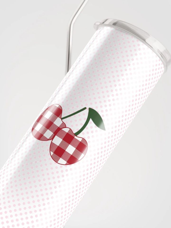 Gingham Cherry Stainless Steel Tumbler product image (2)