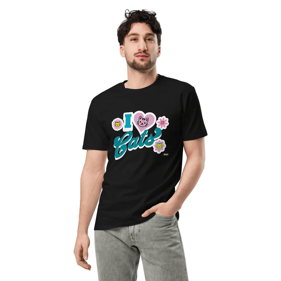 Cheerful Cats Love Unisex T-Shirt product image (7)
