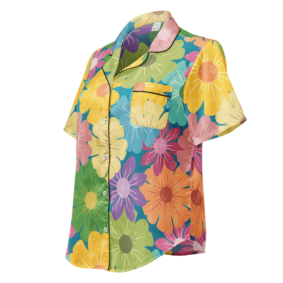 Vibrant Daisy Floral Prints Pajama Top product image (1)