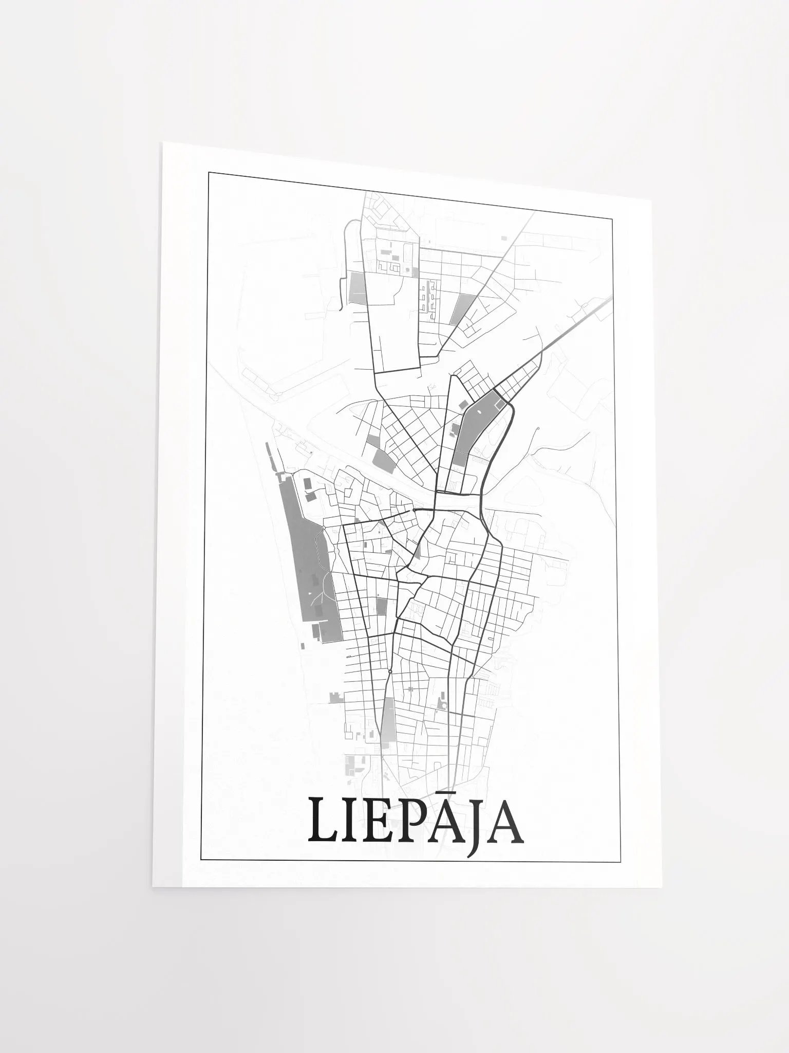 Liepāja, Latvia, city map print product image (14)
