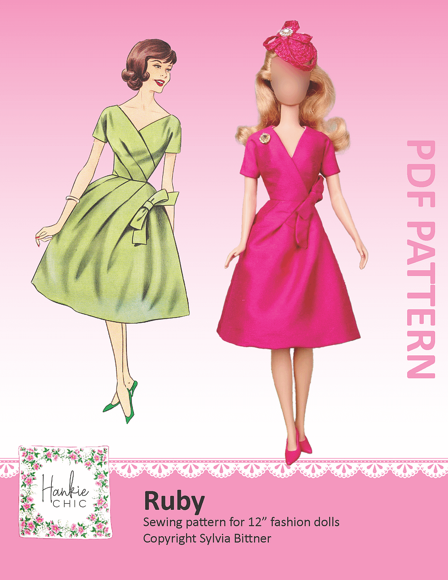 Ruby sewing pattern for 12" fashion dolls product image (1)