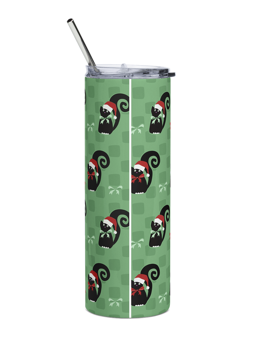 Christmas Kitties in a Row 20 oz Stainless Steel Tumbler – Green product image (12)